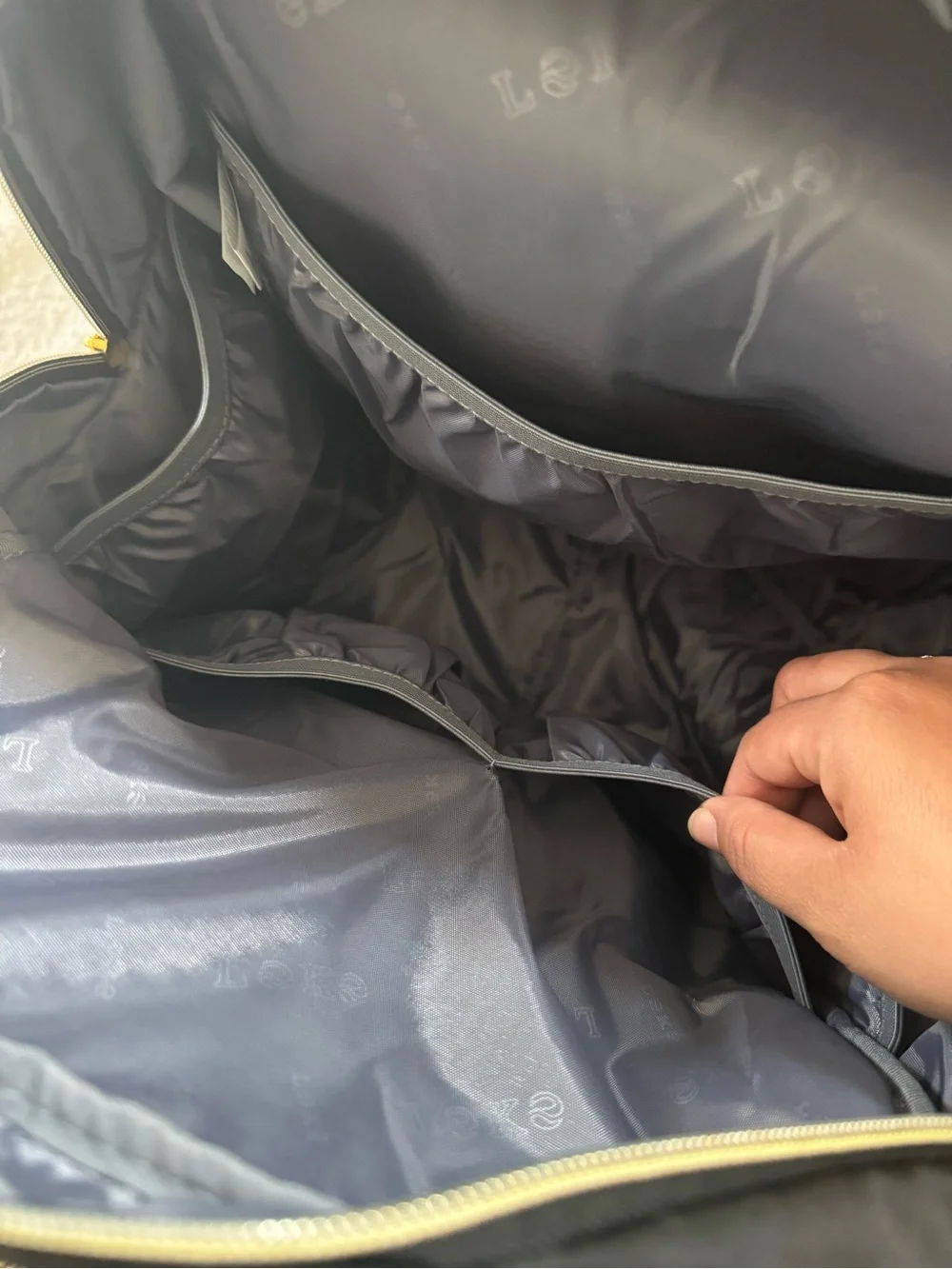 Black, Cream & Brown Quilted Front Diaper Backpack